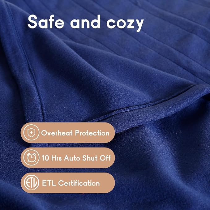 Heated Blanket Electric Blanket Full Size 72''x84'' - Image 3
