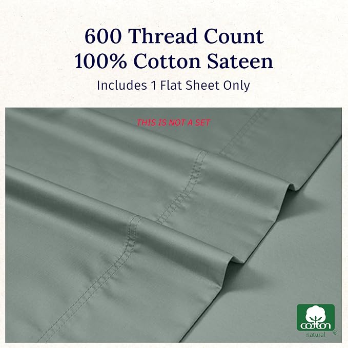 California Design Den Queen Size Flat Sheet Only - Image 5