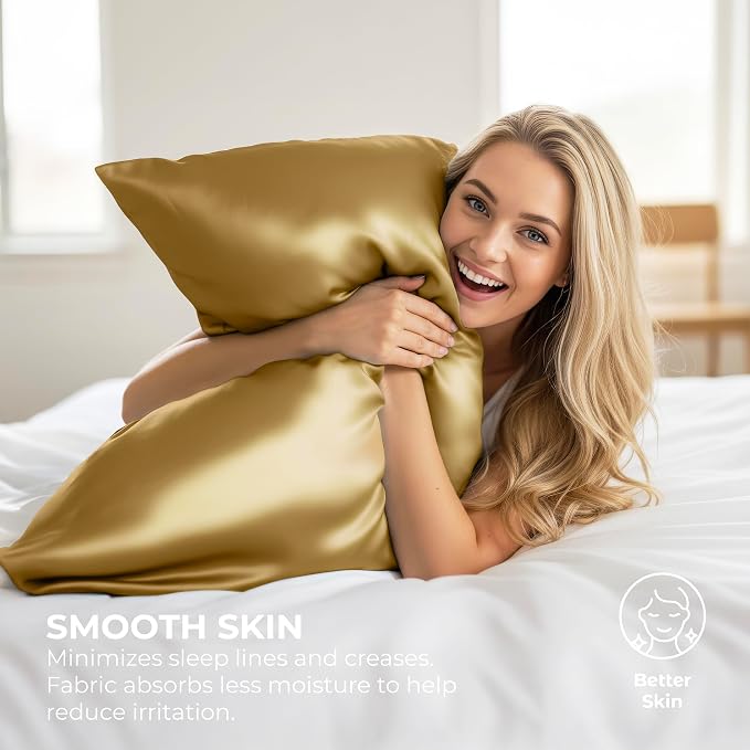 Pure Bedding Satin Pillowcase 2 Pack - Image 4