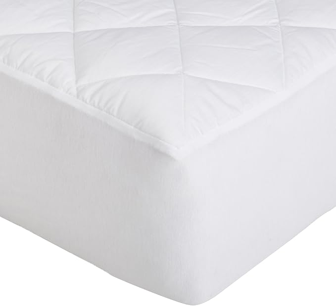 Amazon Basics Hypoallergenic Quilted Plush and Breathable Mattress Topper Pad - Image 4