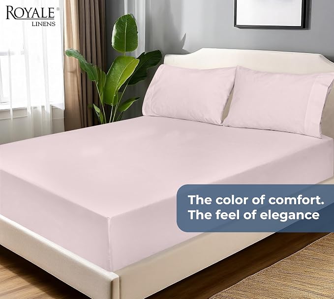 Royale Linens 100% Organic Cotton Fitted Sheet - Image 9