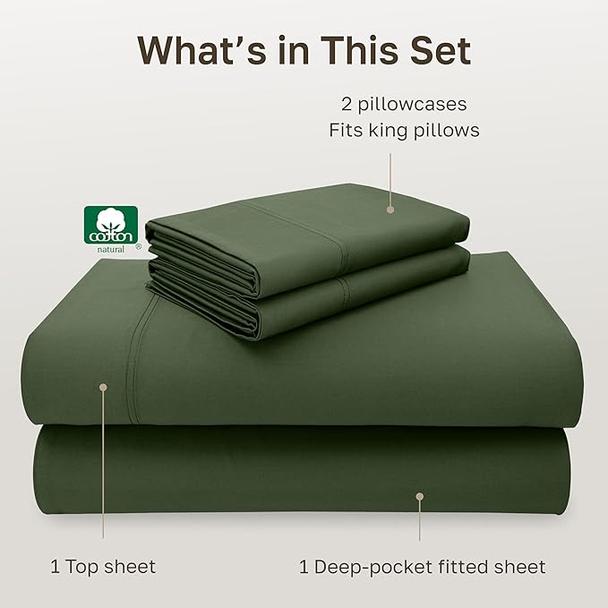 California Design Den California King Sheets Deep Pockets Set - Image 4