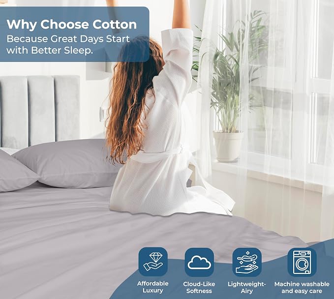 Royale Linens 100% Organic Cotton King Flat Sheet Only - Image 7