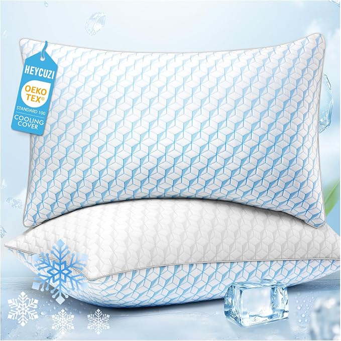 Bed Pillows Queen Size for Sleeping by HEYCUZI