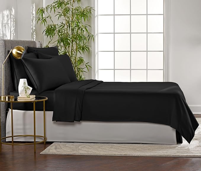 Pure Bamboo Twin Sheets, Genuine 100% Organic Viscose Derived from Bamboo Bed - Image 4