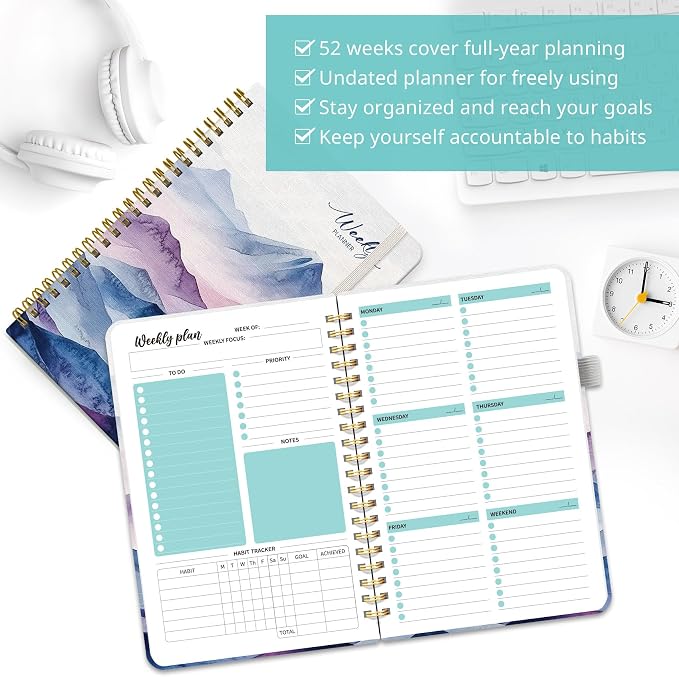 Undated Weekly Planner, Weekly To Do List Notebook - Image 4