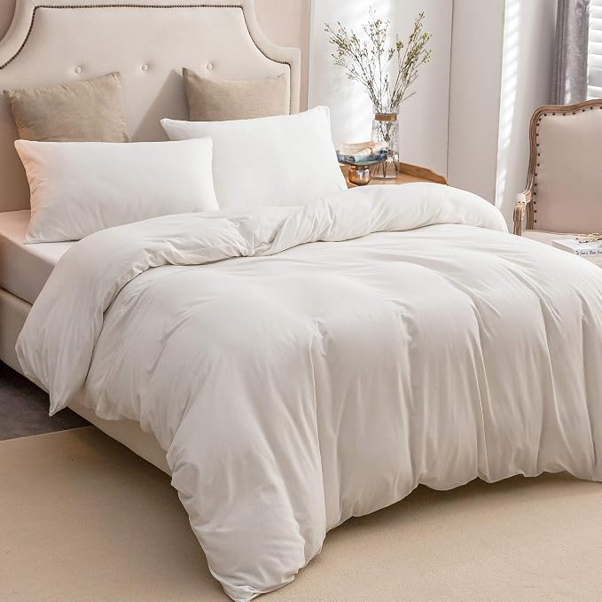 PURE ERA Jersey Knit Duvet Cover Set 100% T-Shirt Cotton Super Soft Comfy 3pc - Image 5