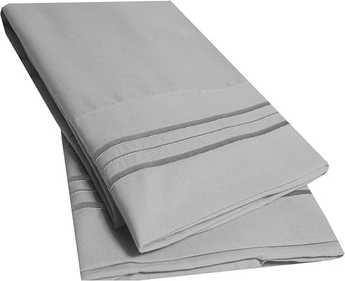 2 Pack Pillow Case Set 1800 Series Fine Brushed Microfiber Pillowcases by SweetHomeCollection