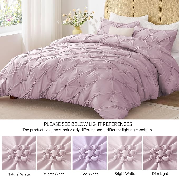 BEDELITE Light Purple King Size Comforter Set - Image 8