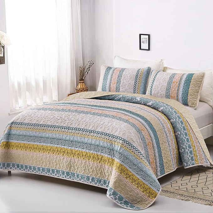 WONGS BEDDING Boho Quilt Set Full Size - Image 2