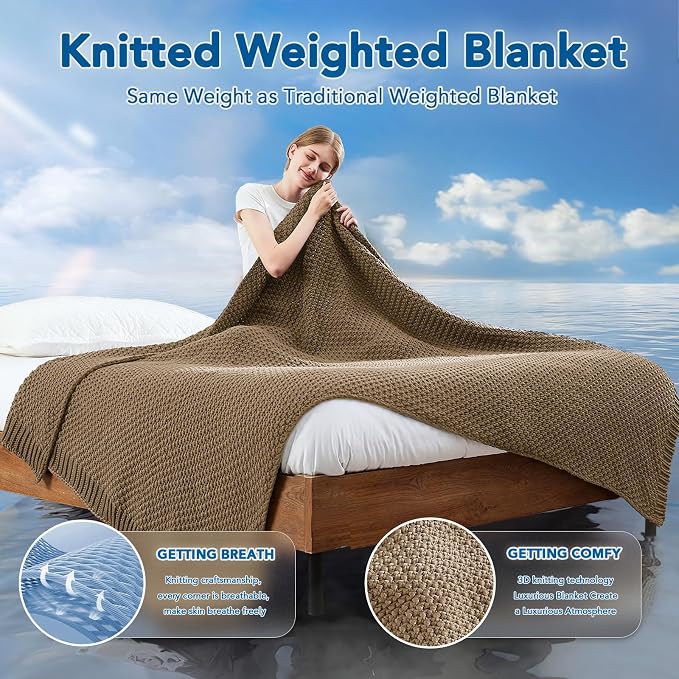 Topcee Knitted Weighted Blanket - Image 2