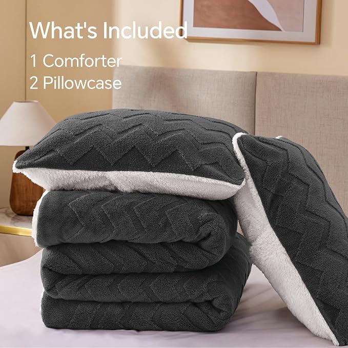 BEDELITE Fluffy King Size Comforter Set - Image 8