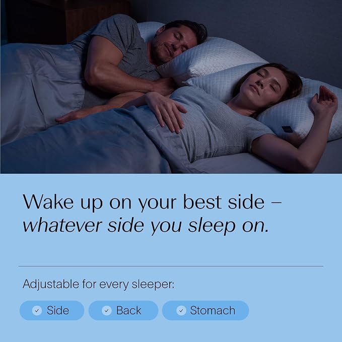 DreamyBlue Signature Pillow w/Adjustable Loft • Shredded Memory Foam Fill • - Image 4