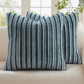decorUhome Cozy Faux Fur Throw Pillow Covers 24x24 Set of 2 Decorative Soft by decorUhome