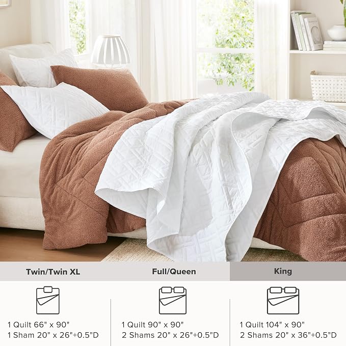Comfort Spaces King Quilt Set Modern Reversible Diamond Coverlet King Bedding - Image 7