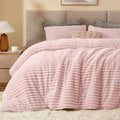 BEDELITE Fleece King Comforter Set -Super Soft & Warm Fluffy Pink Bedding by BEDELITE