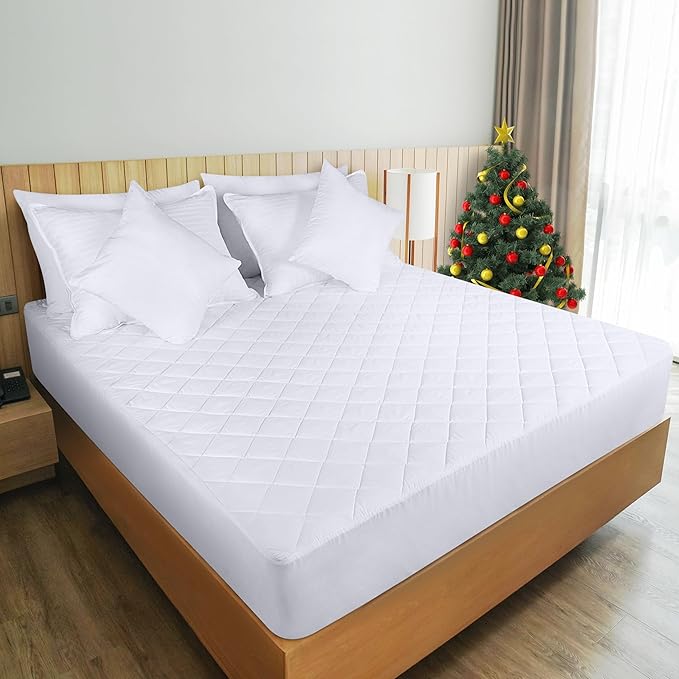Utopia Bedding 2 Pack Quilted Fitted Mattress Pad, King Size, Elastic Fitted - Image 6