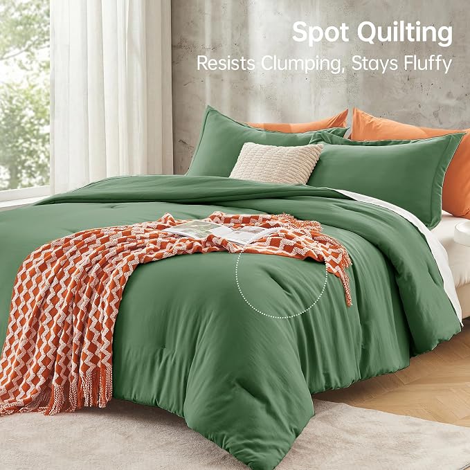 MUXHOMO Queen Comforter Set, All Season Ultra Soft Down Alternative Bedding - Image 5
