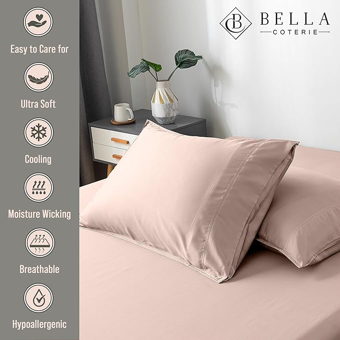 Bella Coterie | Luxury Bamboo Viscose King Size Pillowcase Set | 100% - Image 2