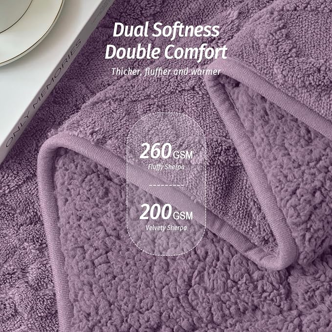 Wemore Weighted Blanket for Adults Twin Size 15 lbs, Dual Sided Soft Fuzzy - Image 2