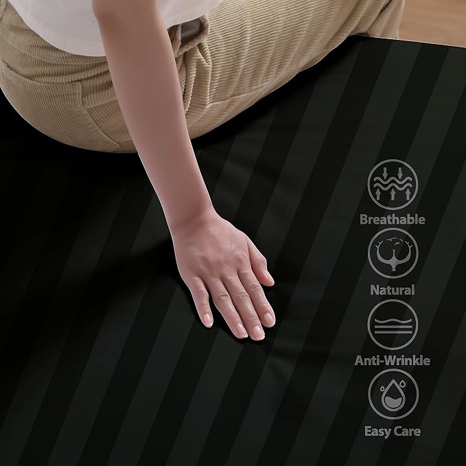100% Egyptian Cotton Fitted Sheet CK Size, 600 Thread Count, Single Fitted - Image 2