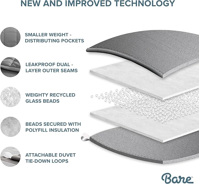 Bare Home Weighted Blanket King Size 25lb - Image 6