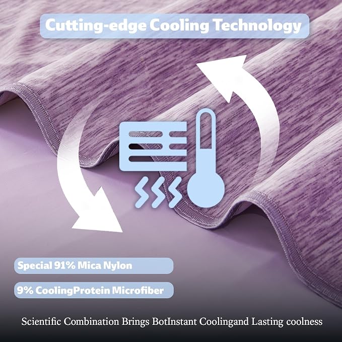 Cooling Blanket Twin Size, Cold Blanket Thin Lightweight Breathable Soft - Image 4