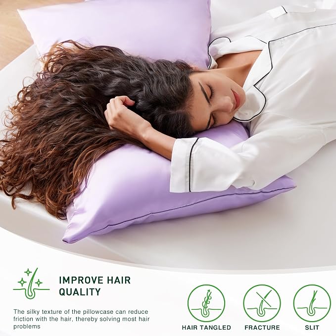 Love's cabin Satin Pillowcase Set of 2 King Size 20x36, Cooling Pillow Covers - Image 4
