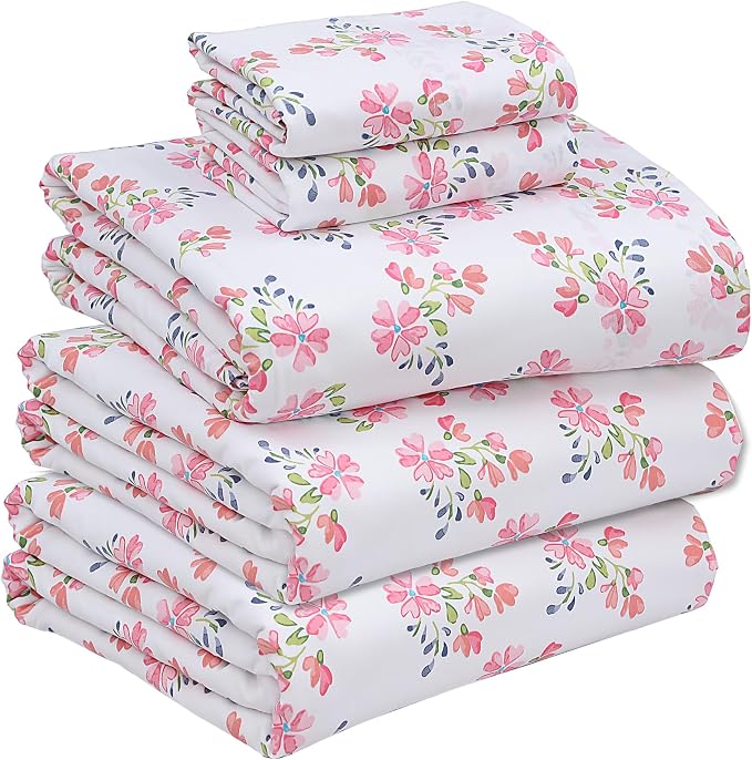RUVANTI 100% Cotton Sheets – Split King Size Percale Bedding, Cooling & by Ruvanti