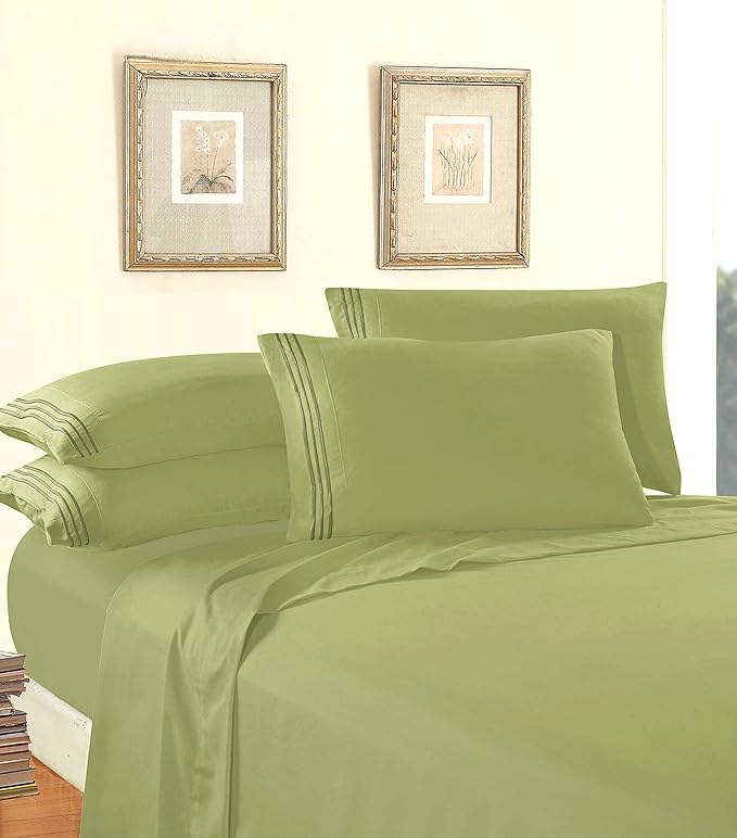 Elegant Comfort 1500 Premier Hotel Quality 4-Piece Bed Sheet Sets, Deep Pockets - Image 3