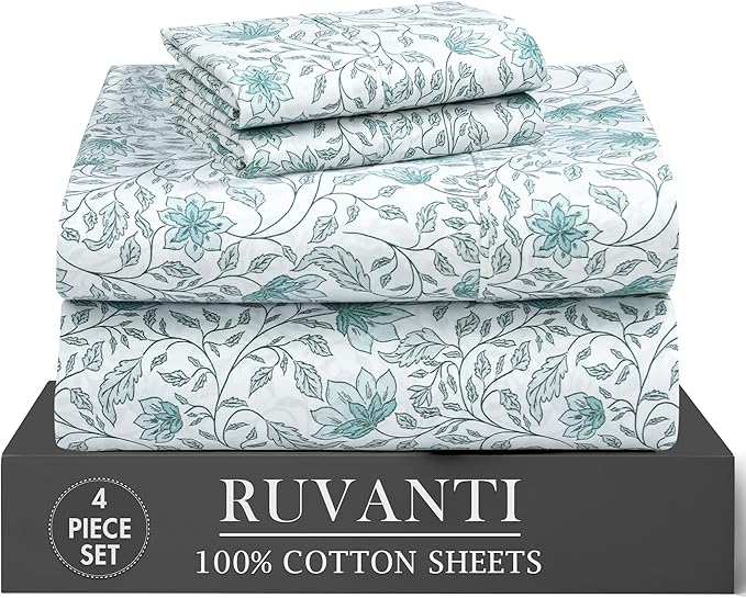 RUVANTI 4 Pcs Cotton Sheets by Ruvanti