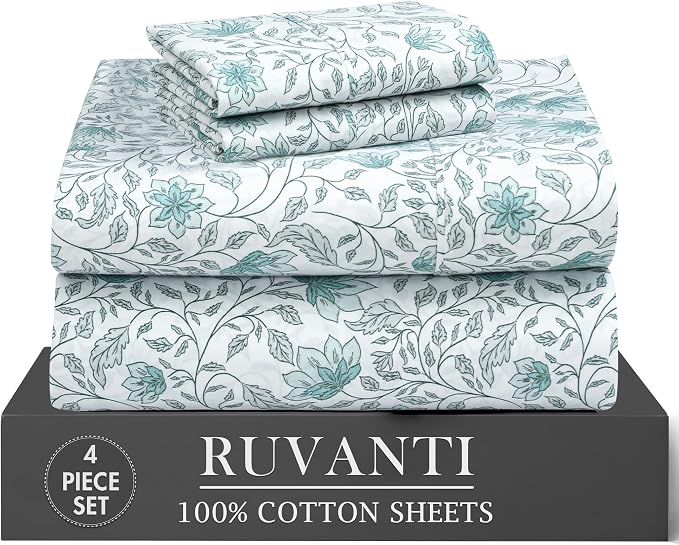 RUVANTI 4 Pcs Cotton Sheets by Ruvanti