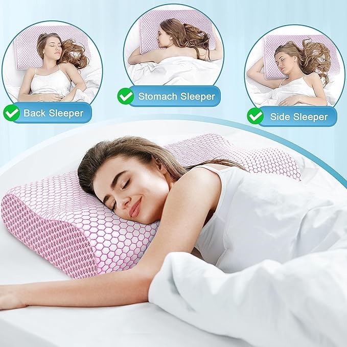 CloudBliss Memory Foam Pillow, Ergonomic Neck Contour Cervical Pillow - Image 7