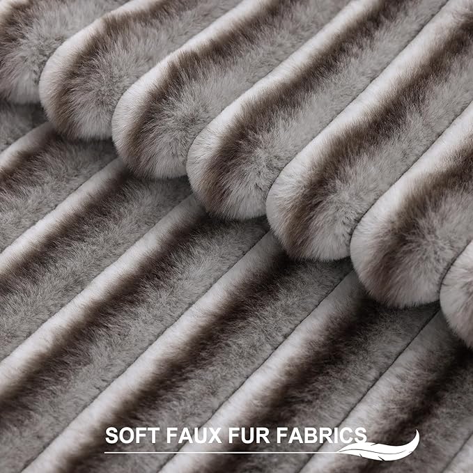 Pallene Faux Fur Plush Lumbar Throw Pillow Covers 12x20 Set of 2, Luxury Soft - Image 2