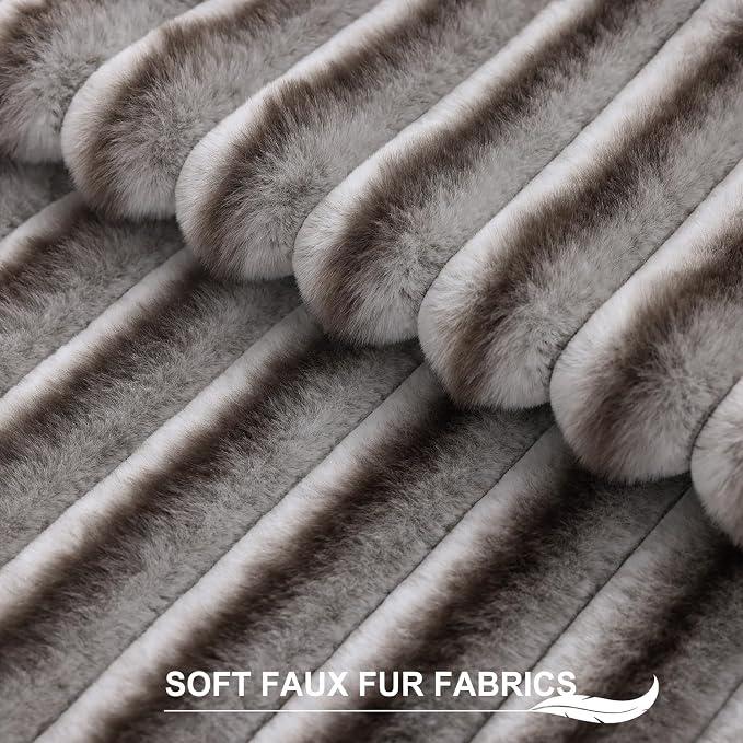 Pallene Faux Fur Plush Throw Pillow Covers 18x18 Set of 2, Luxury Soft Fluffy - Image 2