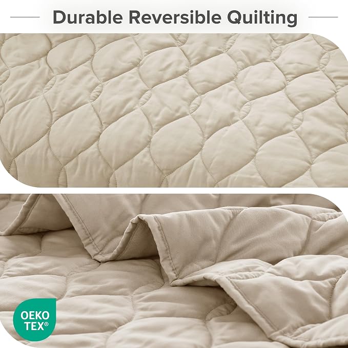 Comfort Spaces Twin Quilt Set Modern Reversible Ogee Coverlet Twin Bedding Set - Image 4