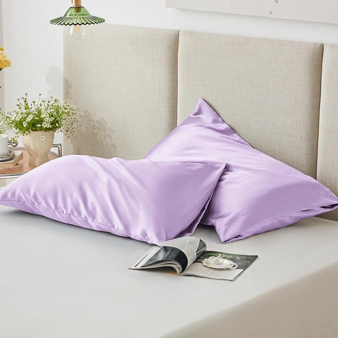 Love's cabin Satin Pillowcase Set of 2 King Size 20x36, Cooling Pillow Covers - Image 5