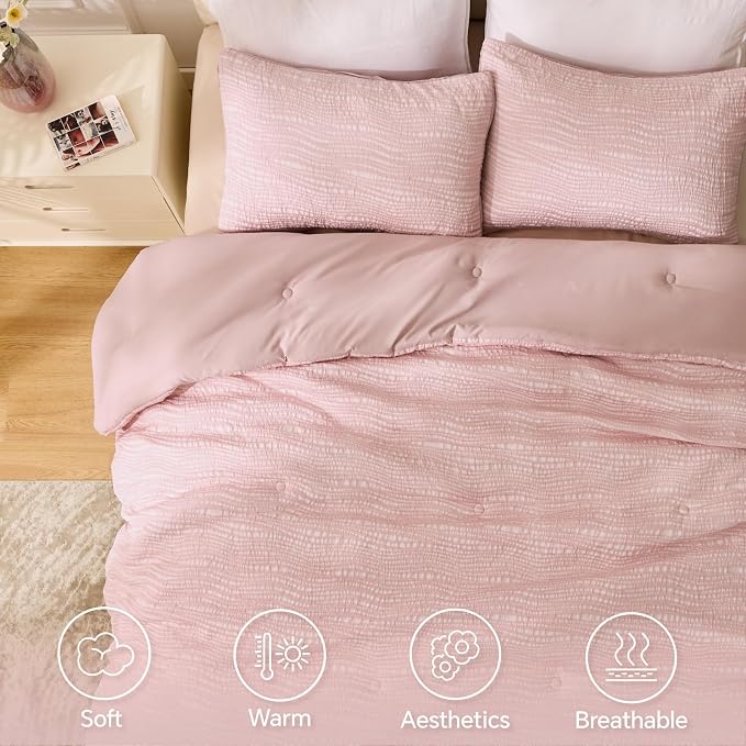 BEDELITE Blush Pink King Size Comforter Set - Image 4