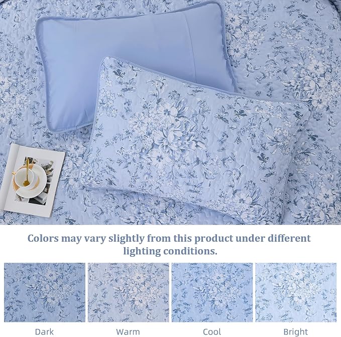 WONGS BEDDING Quilt Queen Size, Botanical Quilt - Image 6