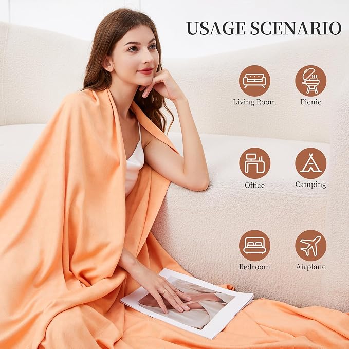 AmyHomie Cooling Blanket Queen Size, 100% Rayon Derived from Bamboo, Cool - Image 5