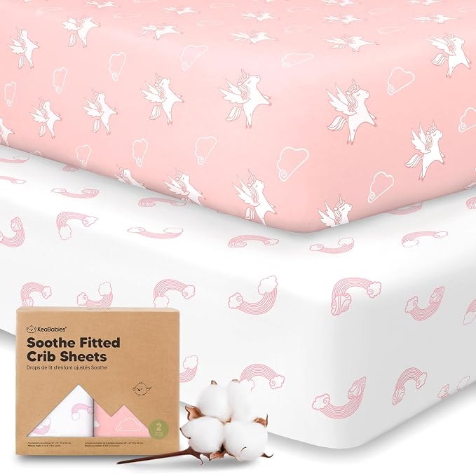 KeaBabies 2-Pack Organic Crib Sheets by KeaBabies