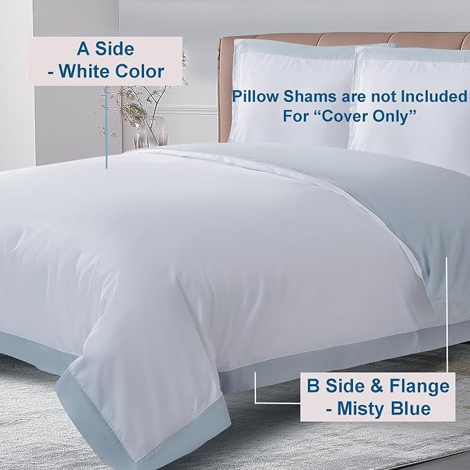 THE COTTON & SILK® 100% Luxury Long-Staple Cotton Duvet Cover - Image 2
