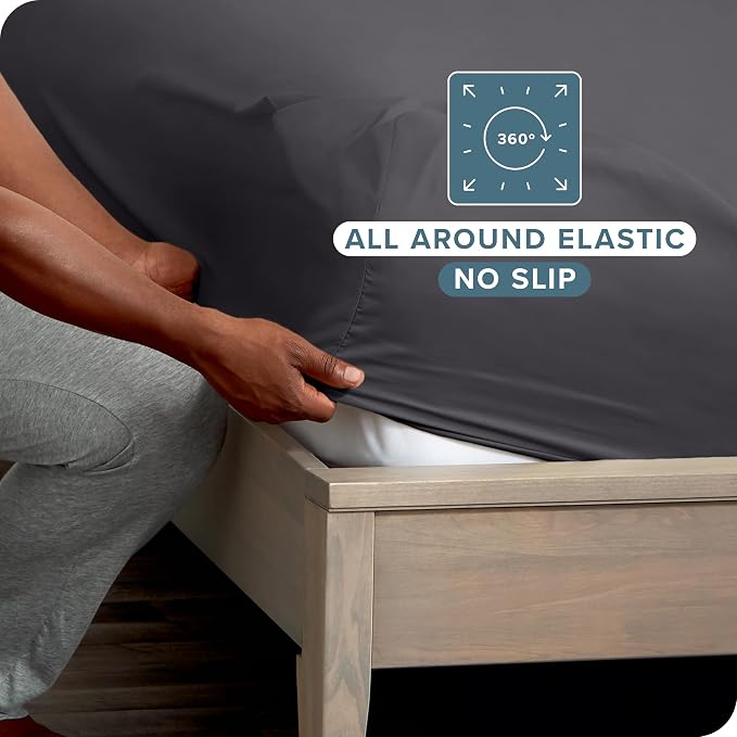 Bare Home 2-Pack Fitted Bottom Sheets Short Queen - Image 3