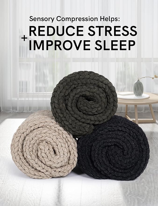 YnM Chenille Weighted Blanket, Handmade Chunky Knitted Design, Soft and Cozy - Image 3