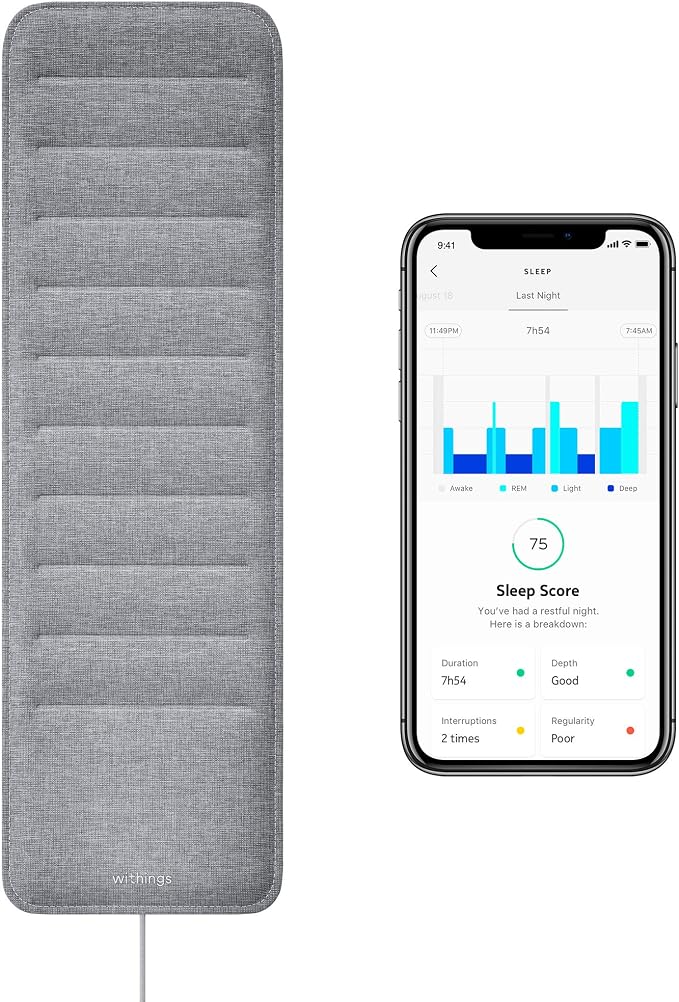 Withings Sleep - Sleep Tracking Pad Under The Mattress by Withings