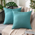 MIULEE Pack of 2 Decorative Outdoor Solid Waterproof Throw Pillow Covers Euro by MIULEE
