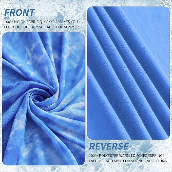Guohaoi Cooling Throw Blanket for Hot Sleepers, Decortive Tie Dye, Arc-Chill - Image 3