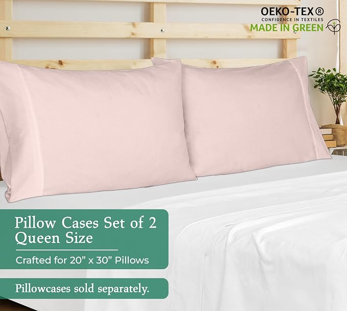Royale Linens Queen Pillowcase Set of 2 - Image 2