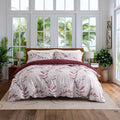 OAITE Duvet Cover Queen Size, Reversible Flower Pink Duvet Cover Set by OAITE