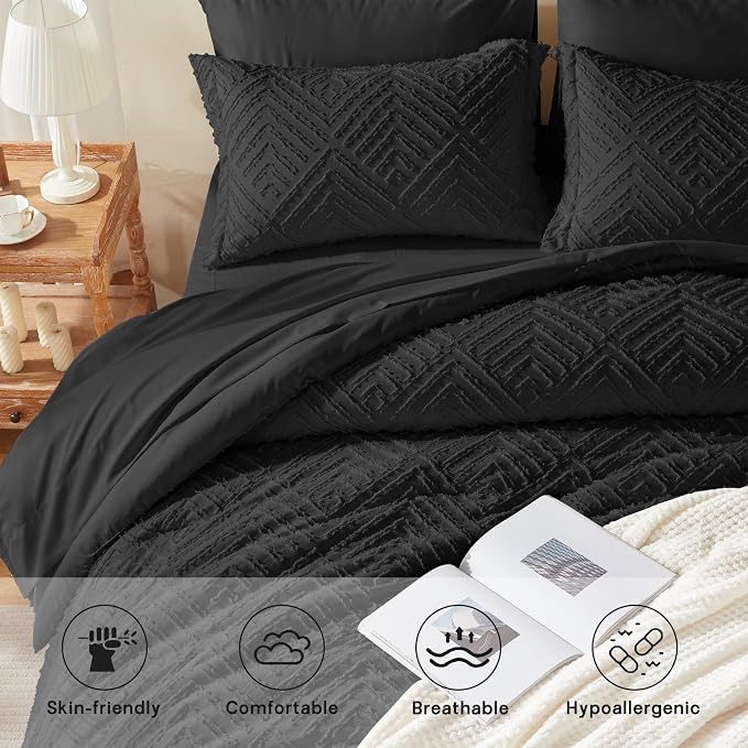 Zzlpp Twin Comforter Set 5 Pieces, All Season Boho Bedding Sets - Image 3
